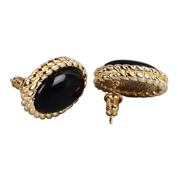 Pendientes De ágata Vintage, Pendientes De ágata Que Combinan Con Todo Chapado En Cobre Negro Reducen El Estrés Para Dama Para Citas