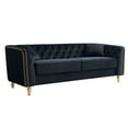 thumbnail image 3 of Newboti Furniture 87.01"W Modern Tufted Velvet Sofa ,Stylish and Comfortable for Living Room Sofa, Hotel Apartment,Black 31318, 3 of 12
