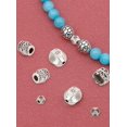 thumbnail image 3 of 80 piezas de 4 estilos de dijes de aleación de estilo tibetano, dijes de columna de filigrana, plata, joyería artesanal, 3 of 3