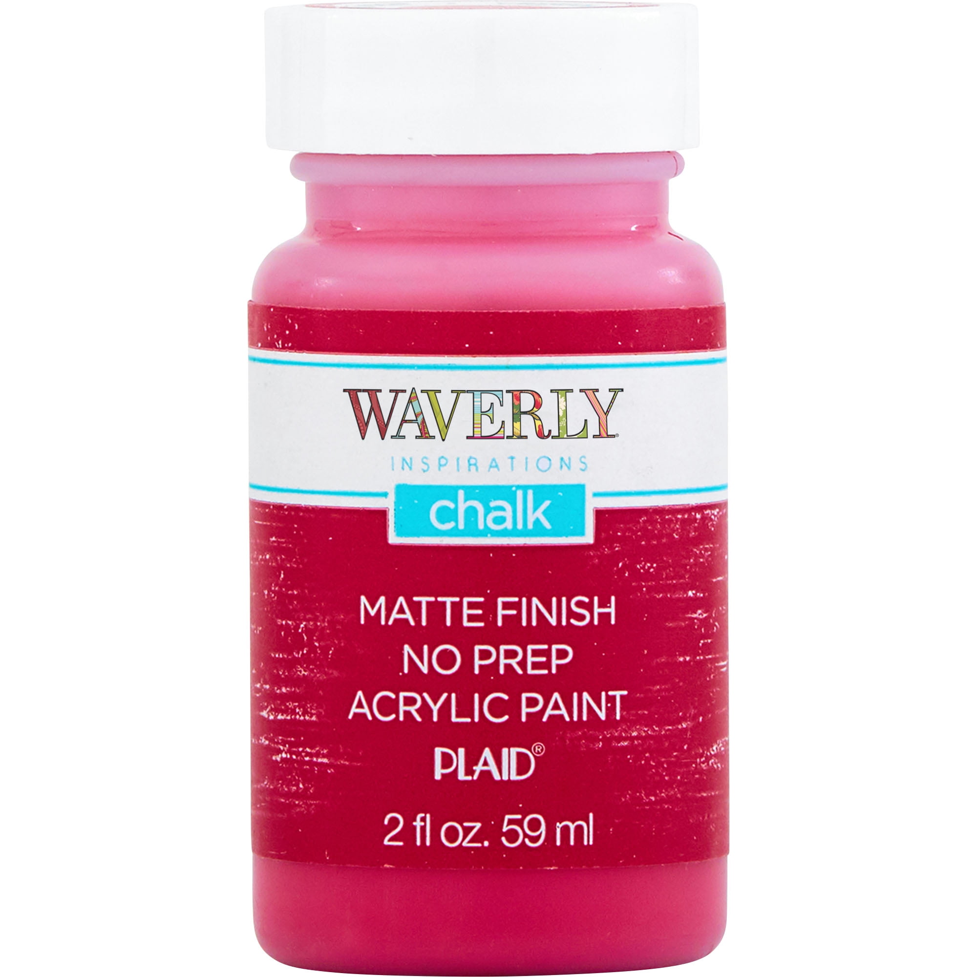 (3 pack) Waverly Inspirations Chalk Finish Acrylic Paint, Ultra Matte, Crimson, 2 fl oz