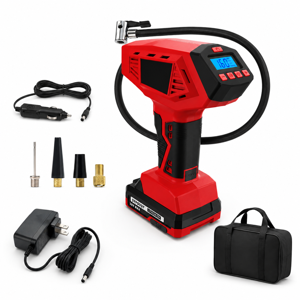Tire Inflator Portable Airpressor - 160psi (20v & 12v Dc)