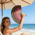 thumbnail image 5 of Women's Unisex Handmade Woven Fan Natural Straw Bamboo Hand Fan for Summer Cooling Beach Travel Party Decoration Holiday, 5 of 6