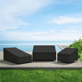 2 Pack Outdoor Lounge Covers Waterproof, 86in Heavy Duty 600D Patio