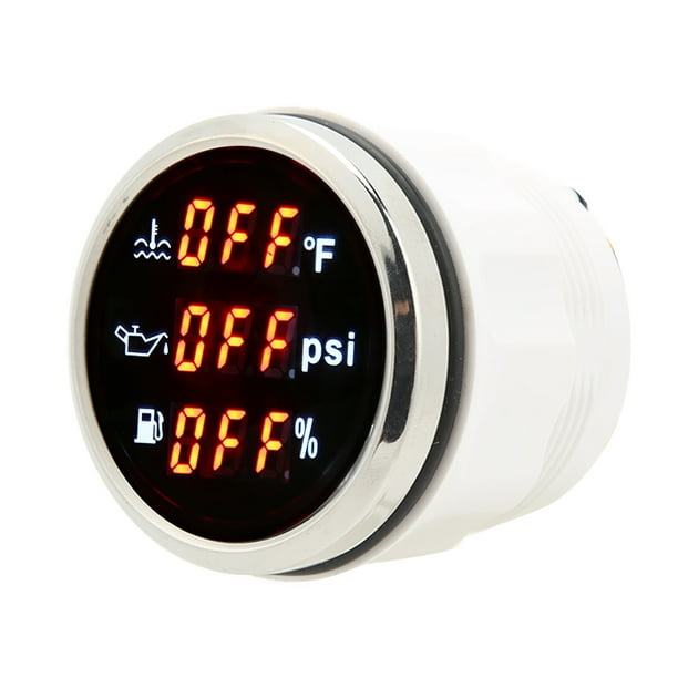 Oil Pressure Water Temp Gauge,3 In 1 Digital Digital Water Temp Fauge