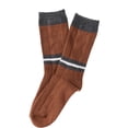 thumbnail image 3 of Lian LifeStyle Big Girl's 5 Pairs Cotton Blend Crew Socks Striped HR1784 Casual Size L/XL 5 Colors, 3 of 3