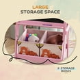 thumbnail image 4 of Qaba Easel for Kids, Double-Sided Kids Easel with Whiteboard, Chalkboard, Storage Boxes, Toddler Easel for 3-8 Years, Pink, 4 of 9