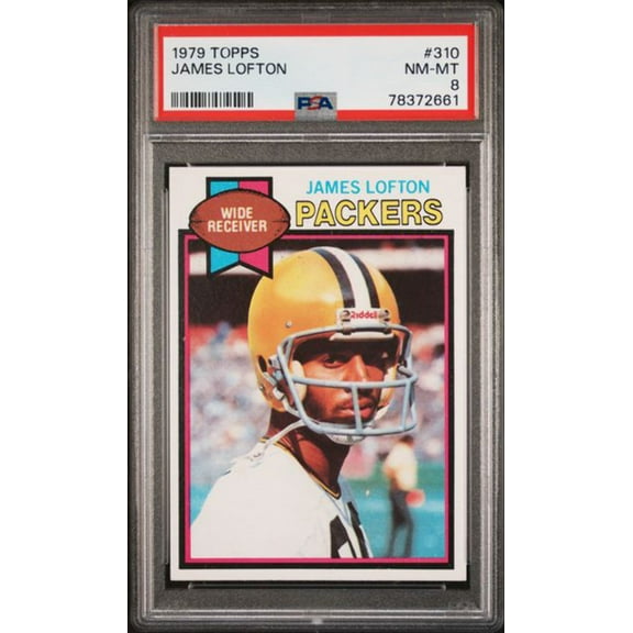 Graded 1979 Topps James Lofton #310 Rookie RC Football Card PSA 8 NM-MT