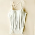 thumbnail image 3 of WNEGSTG Women Padded Built-In Shelf Bra Camisole Criss Cross Back Tank Top for Women Adjustable Straps White, 3 of 3