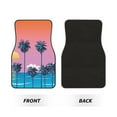 thumbnail image 2 of Balery Beach with Palm Trees Juego de 4 Alfombrillas para Auto, Revestimientos de Caucho Resistente, Diseño Antideslizante, 2 of 7