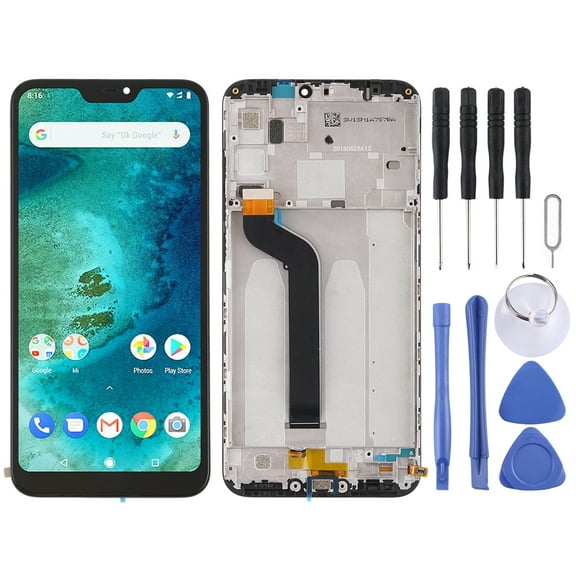 Cellphone Repair Parts  TFT LCD Screen for Xiaomi Redmi 6 Pro / A2 Lite Digitizer Full Assembly with Frame(Black)