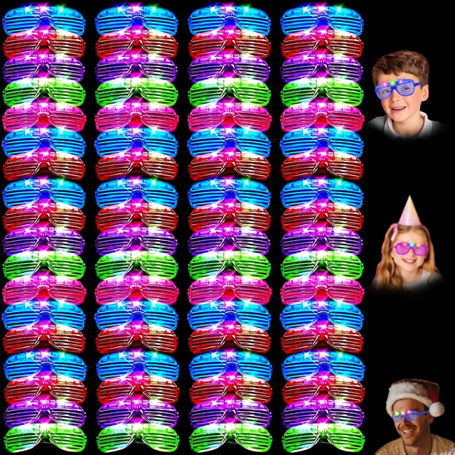 Gafas LED Zaaaslsm, paquete de 80 artículos para fiestas que brillan en la oscuridad