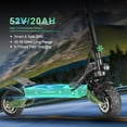 thumbnail image 4 of ZU06 1200W Electric Scooter Adults Up to 35 MPH, 52V/20Ah Battery 50 Miles Long Range, NFC Smart Unlock & Dual Disc Brakes, 10" All-Terrain Tires Folding Commuting E Scooter for Adult, 4 of 11