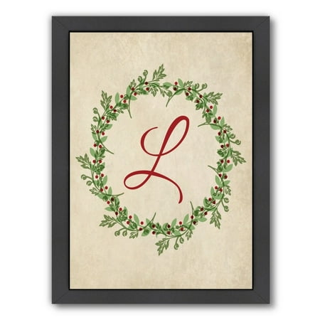 Jpg Art Dog - Americanflat 'Christmas Wreath L Jpg' Framed Wall Art