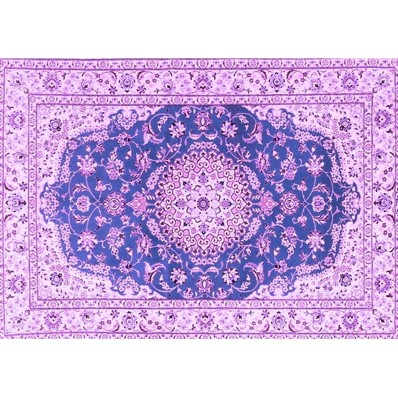 Ahgly Company Indoor Rectangle Persian Purple Traditional Area Rugs, 6' x 9'