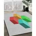thumbnail image 2 of Ahgly Company Indoor Round Patterned Mint Green Novelty Area Rugs, 4' Round, 2 of 6
