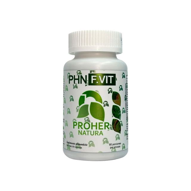 Phn F.vit Capsulas De Moringa Espirulina Chlorella Lino Proher Natura 90 Cápsulas
