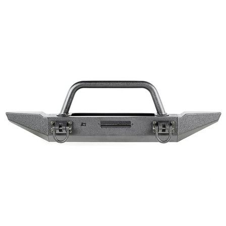 Rugged Ridge by RealTruck XHD Bumper, Front for Jeep CJ/Wrangler YJ/TJ|Modular Full Width w/ Overrider, Steel, Textured Black|11540.57|Compatible with 1976-1986 Jeep CJ; 1987-2006 Jeep Wrangler YJ/TJ