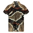 thumbnail image 5 of Camisas hawaianas con estampado 3D de piel de serpiente y pitón para hombre, camisas con botones y solapa, blusas holgadas de manga corta para calle, 5 of 5