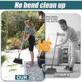 thumbnail image 4 of AMERTEER Broom and Dustpan Set with Magnetic Storage Design 180° Rotatable Upright Sweeper Dustpan Set with Comb Teeth(White), 4 of 7
