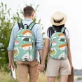 thumbnail image 6 of Balery Kawaii Sushi Vintage Canvas Backpack for Men and Women - Large Capacity, Durable Travel Laptop Bag for School, Work, Hiking, and Outdoor Activities, 6 of 7