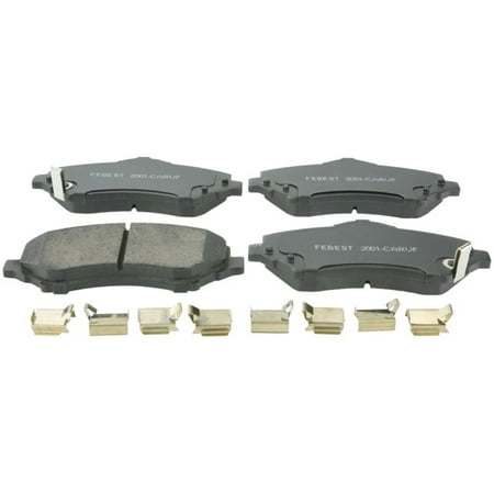 Febest 2001-CARVF PAD KIT, DISC BRAKE, FRONT - KIT, DODGE CARAVAN V 2007-,  OEM 68003701AA, (Best V Brake Pads)