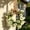White, variant on Spring Wreath with Bow Horns and Flower Ring for Front Door Wall Hanging Decor - Artificial Floral Garland for Home Farmhouse Entryway Living Room Patio Indoor Outdoor Seasonal Decoration