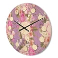 thumbnail image 3 of Designart 'Country Roses With Pattern' Mid-Century Modern Wood Wall Clock, 3 of 5