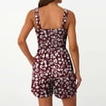 thumbnail image 2 of Women's Floral Smocked Romper, Sleeveless Square Neck, Pockets, Summer Jumpsuit, 2 of 5