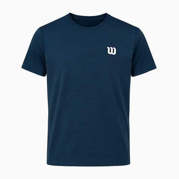 Playera Deportiva Wilson para Hombre Manga Corta Color Azul Marino Talla G