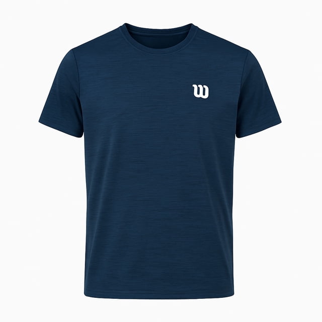 Playera Deportiva Wilson para Hombre Manga Corta Color Azul Marino Talla M