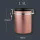 thumbnail image 5 of Recipiente hermético para café con seguimiento de fechas, para refrigerios, frijoles y azúcar. 1500 ml de oro rosa, 5 of 6