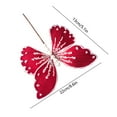 thumbnail image 3 of YIKA Christmas Tree Decoration Simulation Fabric Sequin Butterflies Ornaments Christmas Decorations Christmas Decorations Indoor Red, 3 of 6