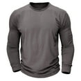 thumbnail image 7 of Dagegui Mens Casual T-Shirts Long Sleeve Crewneck Shirt Gym Workout Athletic Tee Shirts Pullover Tops Dark Gray XXL, 7 of 7