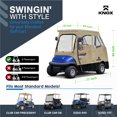 thumbnail image 2 of Knox GLF036 58 in. Golf Cart Enclosures 2 Passenger - 600D Portable Driving Transparent Golf Cart Cover Storage, Waterproof Cover for Club Car DS & Precedent, EZGO TXT & RXV, Beige, 2 of 7