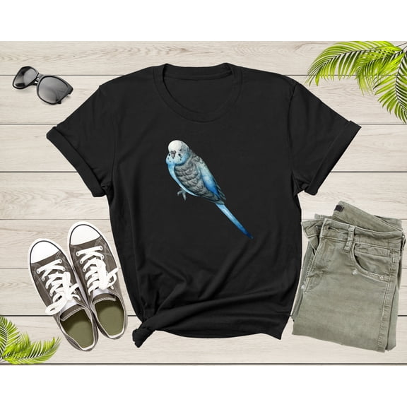 Cool Flying Wings Blue Parakeet Budgie Bird Tropical Animal T-Shirt Budgie Lover Owner Gift for Men Women Boys Girls Teens Graphic Tshirt