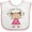 White and Pink, variant on Inktastic My Oma Loves Me Granddaughter Gift Girls Baby Bib