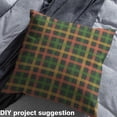 thumbnail image 2 of Homewish Buffalo Plaid Female 01, Green Orange Checkered Room Decor Fabric by the Yard, Vintage Fashion Sewing Fabric, Lightweight Room Decor, 2 of 6