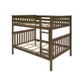 thumbnail image 3 of Max & Lily Full over Full Bunk Bed for Kids, Solid Wood Platform Bed, No Box Spring Needed, 3 of 13