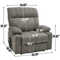 thumbnail image 5 of Resenkos Oversized Dual Motor Power Lift Recliner, 24.5" Wide Seat, Massage & Heat, Cup Holders, 350lb Capacity, Brown, 5 of 16