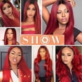 thumbnail image 2 of Hair Bundles Nuailisex Ombre Red Body Wave 40 45 50 cm 8A, 2 of 8
