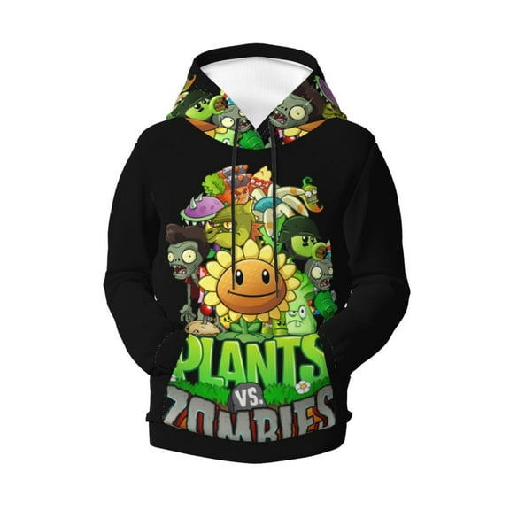 Boys Girls Plants vs Zombi-e Pullover Hoodies 3D Print Novelty Colorful Kids Hoodie Sweatshirts with Pocket
