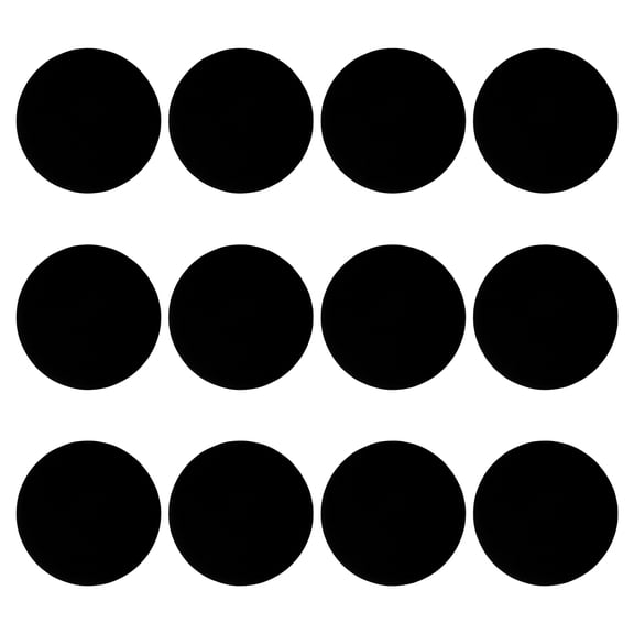 Uxcell 11.4" Round Floor Sticker Classroom Spot Marker Adhesive Waterproof Vinyl Line Up Sign Black 12 Pack