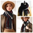 thumbnail image 1 of Bufanda de Cachemira para mujer, manta grande, chal clásico a cuadros, envoltura suave y cálida, otoño e invierno, venta al por mayor Fivean unisex, 1 of 2