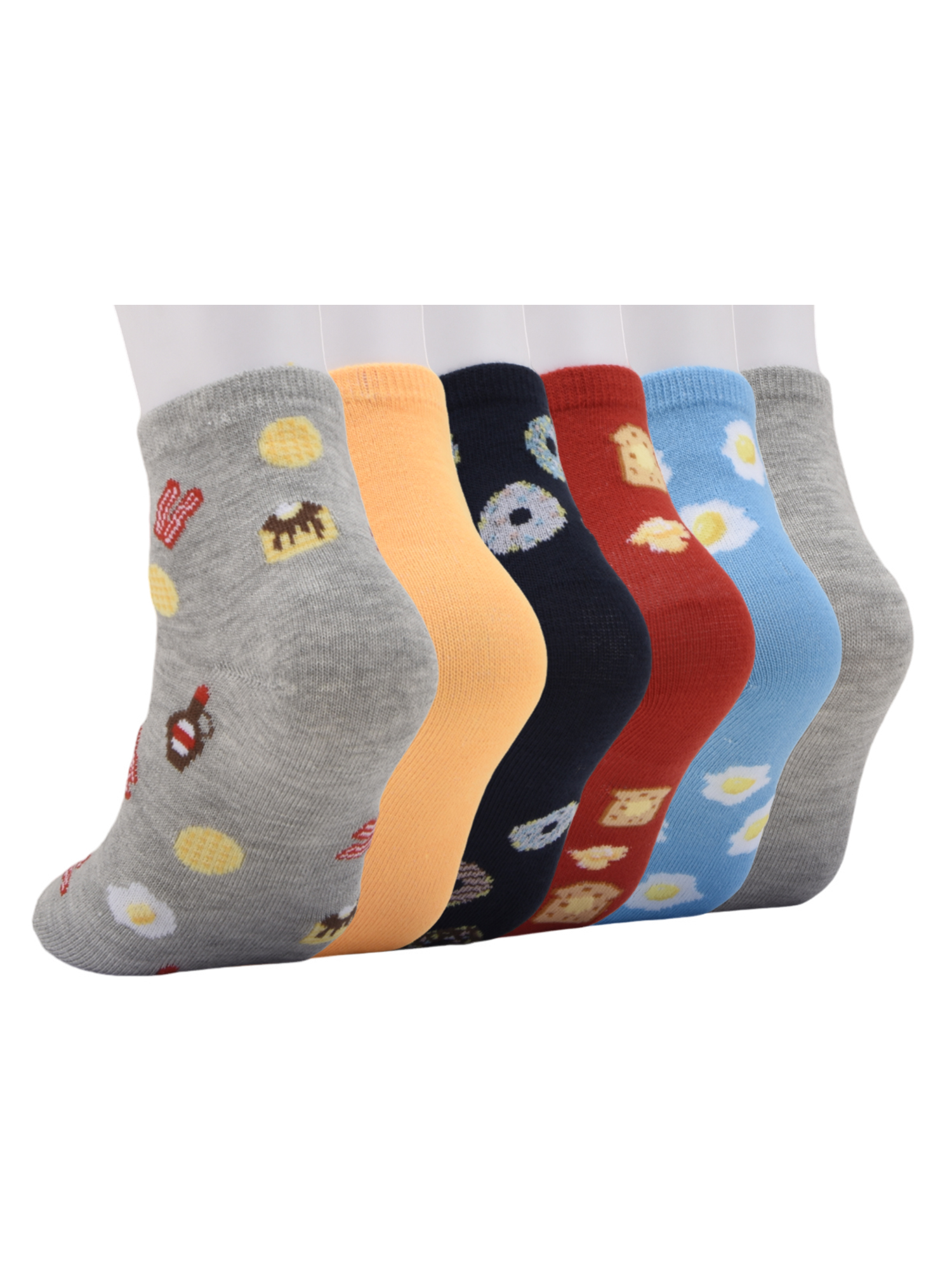 Wonder Nation Mid Crew Graphic Socks, 6-Pack Boys Shoe Size S (4-8.5) - L (3-9)
