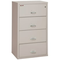 Fireking 4 Drawer 31" wide Classic Lateral fireproof File Cabinet-Platinum