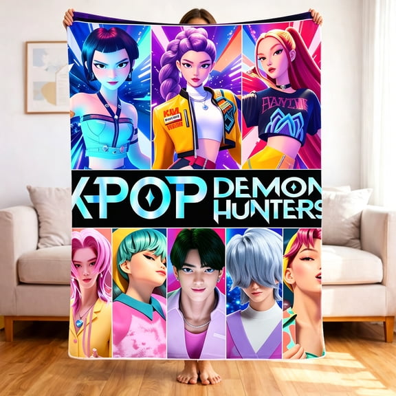 Premium Custom Flannel Blanket Personalized Soft Cozy Throw Blanket All Season Washable For Sofa Couch Bed Gift Home Décor - Kpop Fantasy Warrior 23 60x80