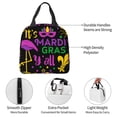 thumbnail image 4 of Honeii Mardi Gras with Flamingo Print Lunch Bag Women, Lunch Box Lunch Bag for Women Adult Men, Small Leakproof Cute Lunch Tote Large Capacity Reusable, 4 of 8