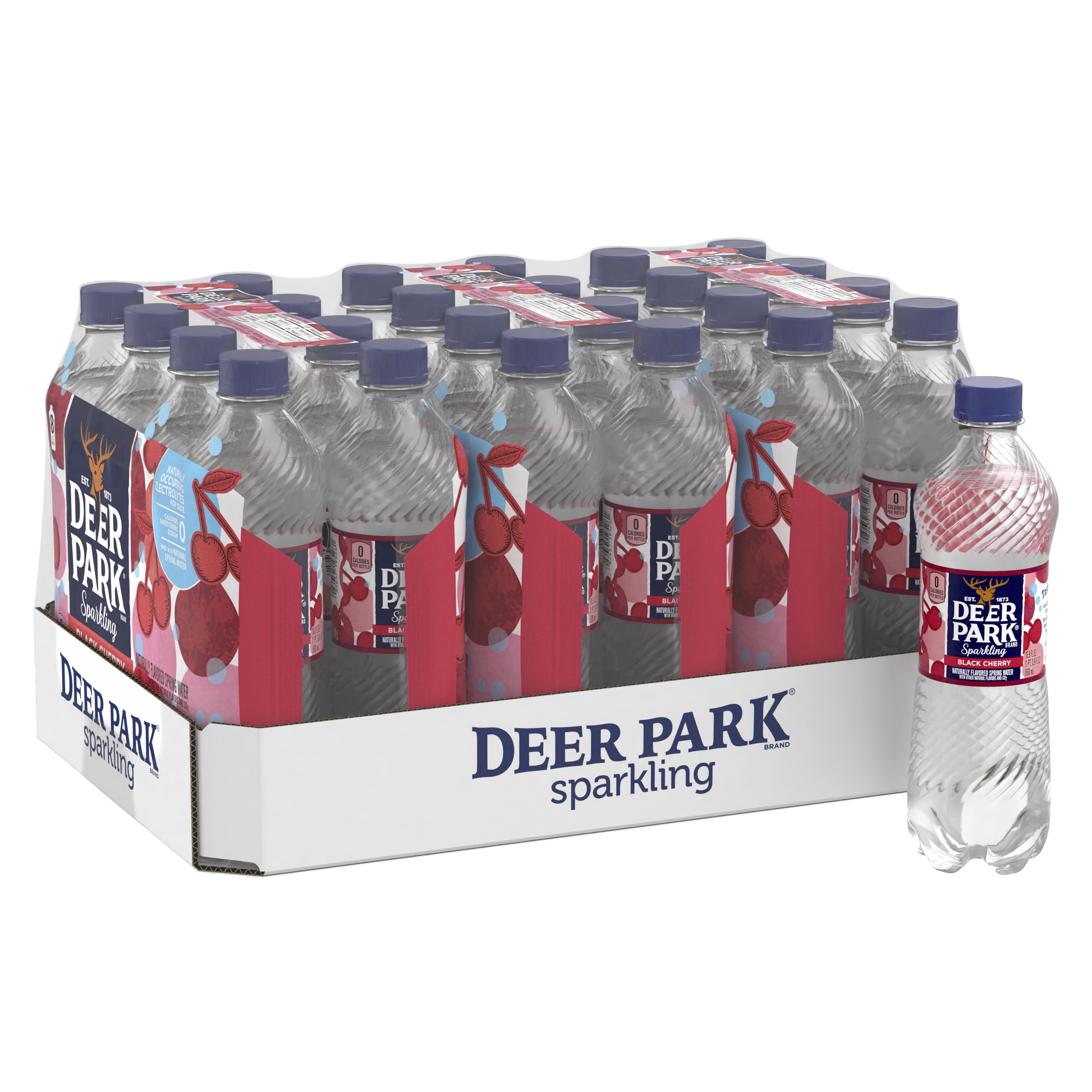 Deer Park Sparkling Water, Black Cherry , 16.9 oz. Bottles (24 Count