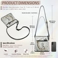 thumbnail image 7 of LedBack Cat with Moon Print Women Leather Crossbody Bags Hobo Bag Sling Shoulder Handbag with Adjustable Strap, Portable Messenger Bag Satchel Purse Medium Size for Travel Shopping, White, 7 of 7