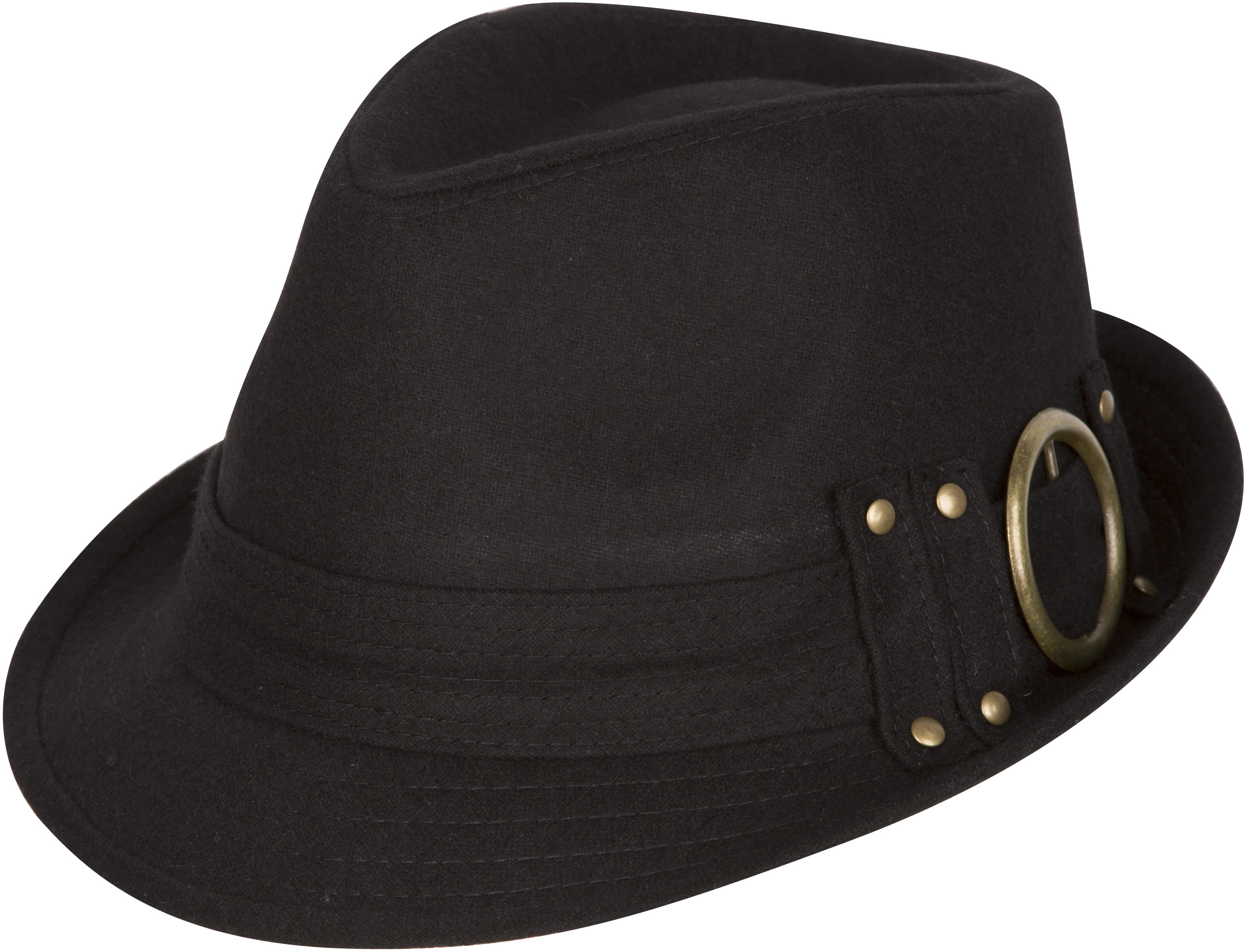 Sakkas Sammy Structured Wool Fedora Hat - Black - One Size - Walmart.com.